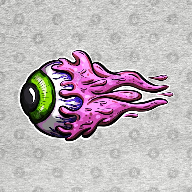 Eyeball Flying Rockabilly Tattoo Cartoon Slime Eye by Squeeb Creative